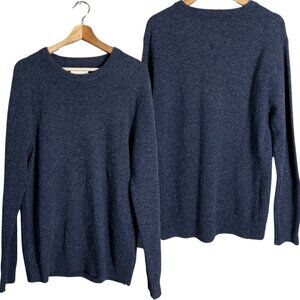 A Day's March 100% Wool Crewneck Sweater Pullover Men's Medium Blue Classic NWOT